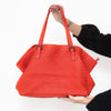 Bottega Veneta Red Intrecciato Woven Nappa Leather Cesta Tote Bag