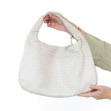  Bottega Veneta Off White Leather Shoulder Bag