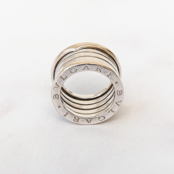 Bvlgari B-Zero 3 Band Ring White Gold 18 KT Size 51