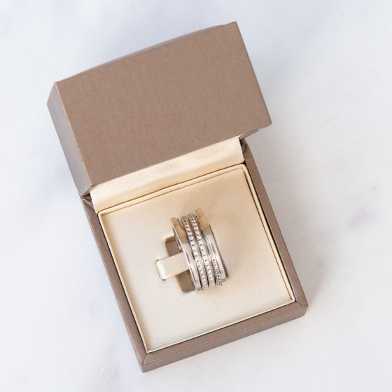 Bulgari  B Zero1 White Gold Three Band Diamond Ring
