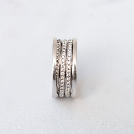 Bulgari  B Zero1 White Gold Three Band Diamond Ring