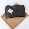 **UNUSED** Burberry Black Leather Wristlet Wallet