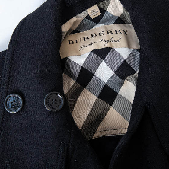 Burberry Black Wool Trenchcoat