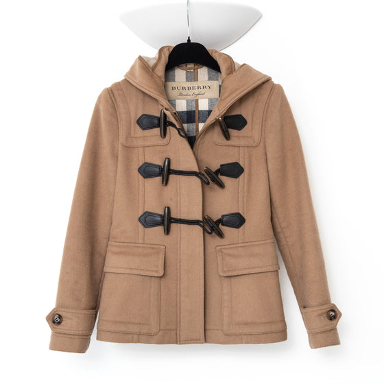 Burberry Camel Wool Duffle Jacket