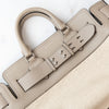 Burberry Mushroom Canvas And Leather Banner Tote Bag