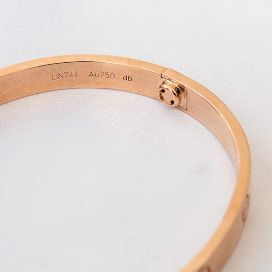 Cartier Rose Gold Love Bracelet Size 19 Classic Model