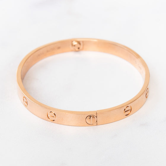 Cartier Rose Gold Love Bracelet Size 19 Classic Model