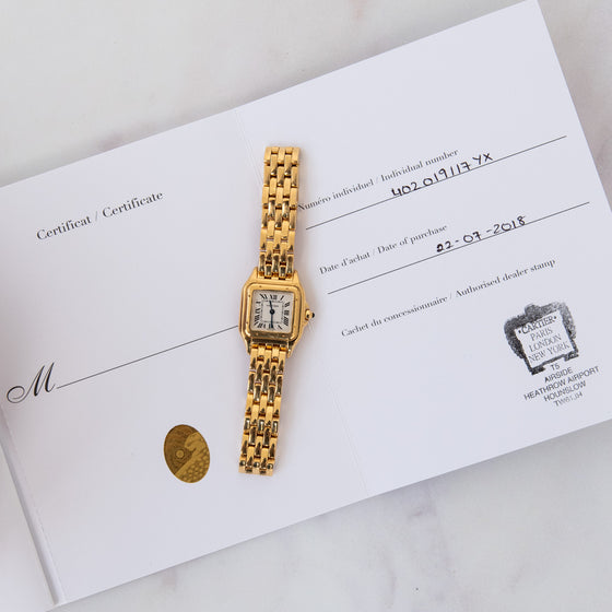 Cartier Yellow Gold Small Panthere Watch