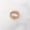 Cartier Rose And White  Gold  Half Diamonds Love Ring