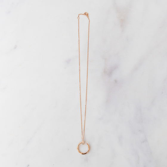 Cartier Juste Un Clou Diamond Pendant Necklace Rose Gold