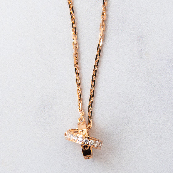 Cartier Rose Gold Diamond Love Necklace