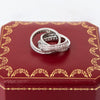 Cartier Trinity Ring 18K White Gold And Diamonds Size 51