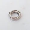 Cartier Trinity Ring 18K White Gold And Diamonds Size 51