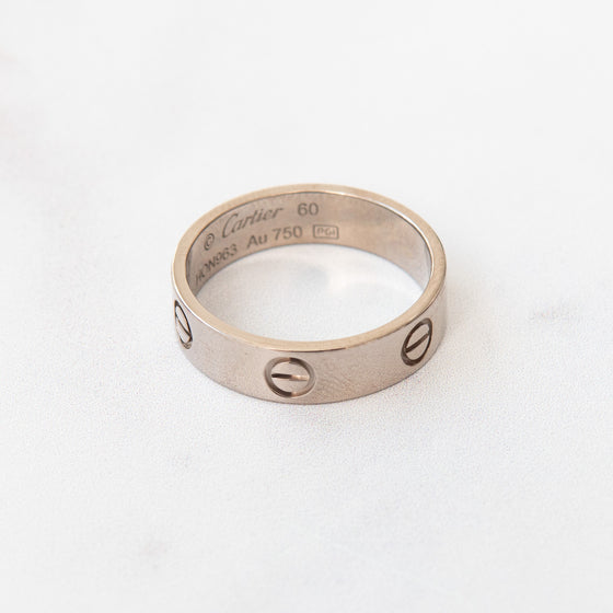 Cartier White Gold Love Ring Classic Model