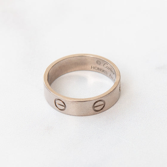 Cartier White Gold Love Ring Classic Model