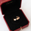 Cartier Rose Gold  Love Ring Classic Model Three Diamonds