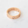 Cartier Rose Gold  Love Ring Classic Model Three Diamonds