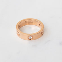 Cartier Rose Gold  Love Ring Classic Model Three Diamonds