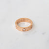 Cartier Rose Gold  Love Ring Classic Model Three Diamonds