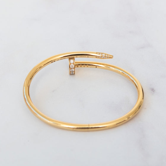 Cartier Juste Un Clou Yellow Gold And Diamonds Classic Bracelet