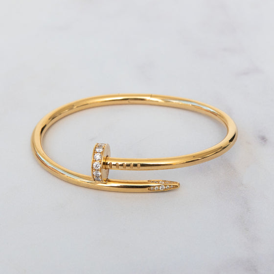 Cartier Juste Un Clou Yellow Gold And Diamonds Classic Bracelet