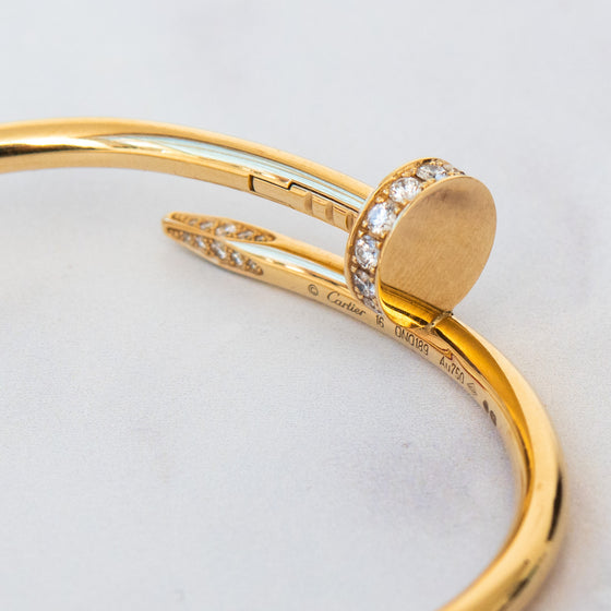 Cartier Juste Un Clou Yellow Gold And Diamonds Classic Bracelet