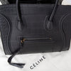 Celine Phantom Bag Black Mock Crocodile Embossed Leather Tote Bag
