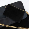 Celine Gourmette  Black Suede Shoulder Bag