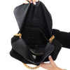 Celine Gourmette  Black Suede Shoulder Bag