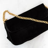 Celine Gourmette  Black Suede Shoulder Bag