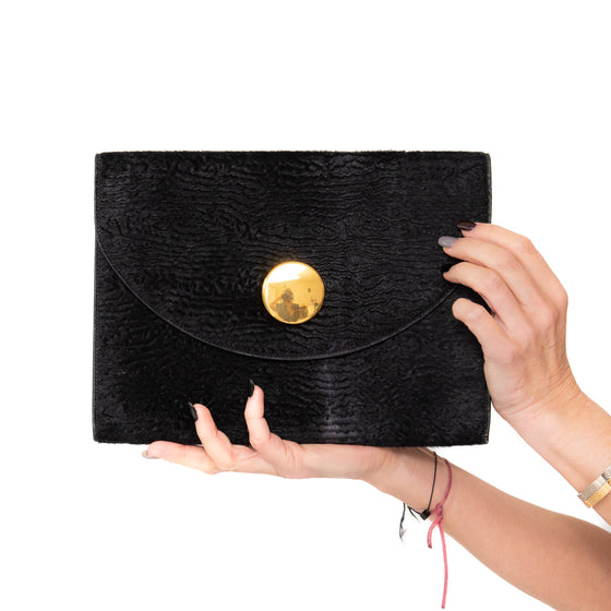 Celine Oversized Black Clutch Bag