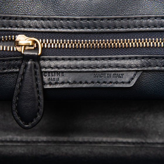 Céline Navy Blue Mini Luggage Smooth Calfskin Handbag
