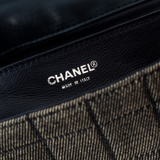 Chanel Vintage Denim Chocolate Bar Flap Bag