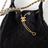 Chanel 25 Medium Black Suede Hobo Bag 2025