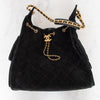 Chanel 25 Medium Black Suede Hobo Bag 2025