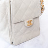 Chanel 25 Medium Grey Caviar Leather Hobo Bag