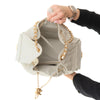 Chanel 25 Medium Grey Caviar Leather Hobo Bag