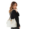 Chanel 25 Medium Grey Caviar Leather Hobo Bag