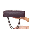 Chanel Aubergine Classic Quilted Medium Double Flap  Bag Lambskin Leather Gunmetal Tone Hardware