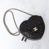**UNUSED** Chanel Black Leather Heart Bag 2025