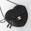 **UNUSED** Chanel Black Leather Heart Bag 2025