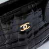 Chanel Black Vintage Crocodile Top Handle CC Tote Bag