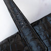 Chanel Black Vintage Crocodile Top Handle CC Tote Bag