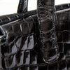 Chanel Black Vintage Crocodile Top Handle CC Tote Bag