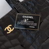 Chanel Black Vintage Crocodile Top Handle CC Tote Bag