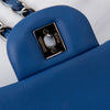Chanel Blue Patent Leather Jumbo Double Flap Classic Bag