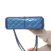 Chanel Blue Patent Leather Jumbo Double Flap Classic Bag