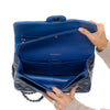 Chanel Blue Patent Leather Jumbo Double Flap Classic Bag