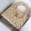 Chanel Champagne Metallic Gold Leather Small Kelly Shopping Bag