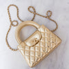Chanel Champagne Metallic Gold Leather Small Kelly Shopping Bag